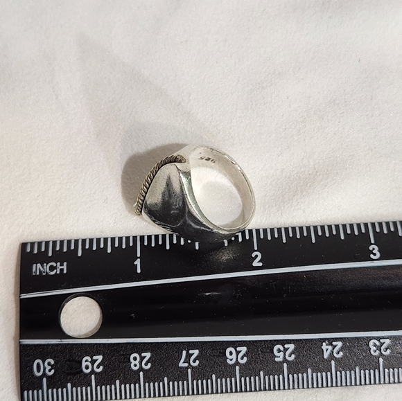 Genuine Vintage Sterling Silver "Twisted Abstract Wave" Solid Ring (Size 7.75) - Picture 11 of 12